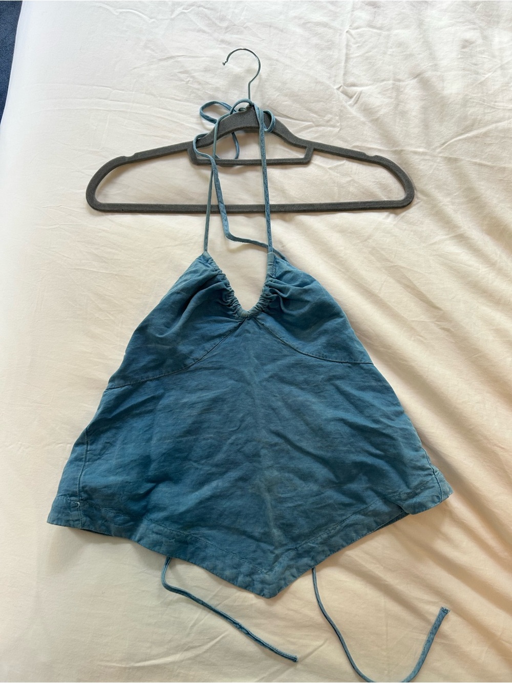 Zara Teal Halter Tie-Back Camisole